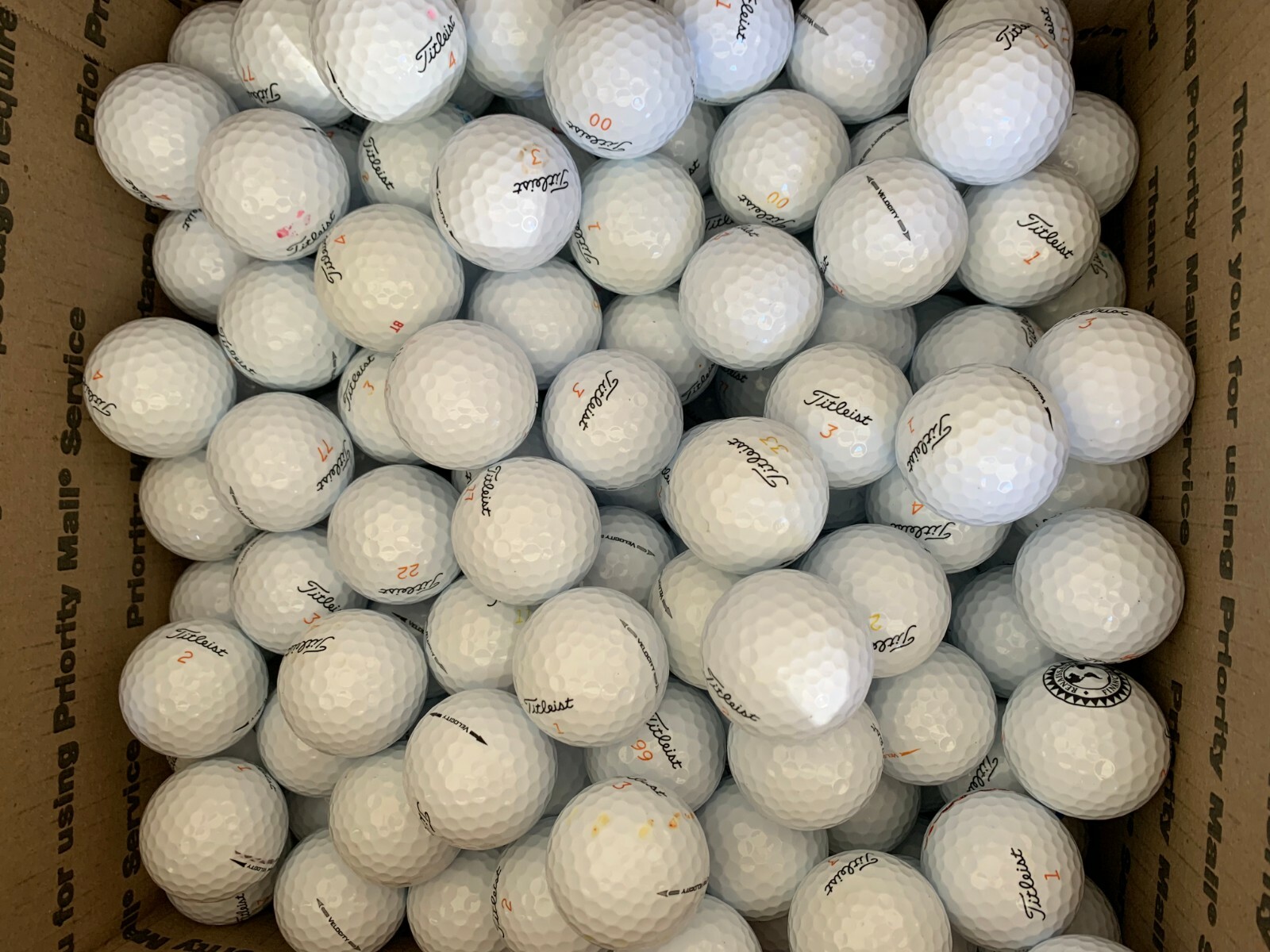 50 Titleist Velocity Mint Used Golf Balls AAAAA eBay