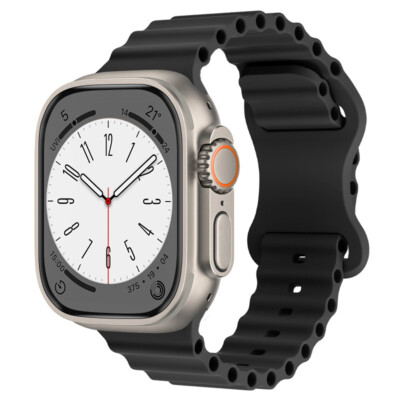 Silicone Ocean Strap Band For Apple Watch Ultra3 11/10/9/8/7/se 46/42/44/45/49mm