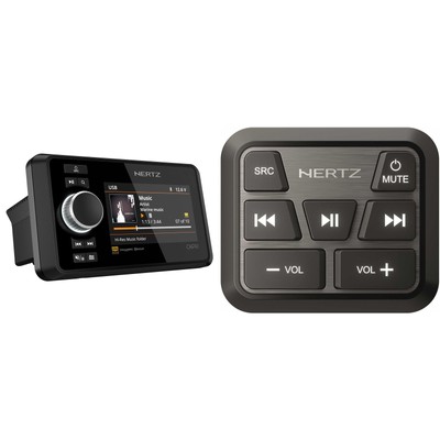 Hertz Capri H100 Marine 4.3'' Color Display Media Receiver with HMC-U1 Remote ...