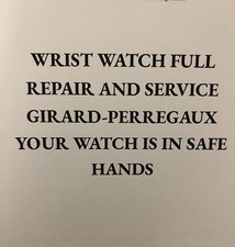 GIRARD-PERREGAUX Wristwatch Full REPAIR And S...