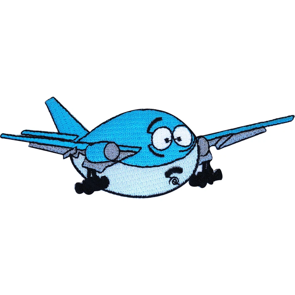Embroidered Iron On Aeroplane Patch Sew On Badge Airplane Embroidery Applique