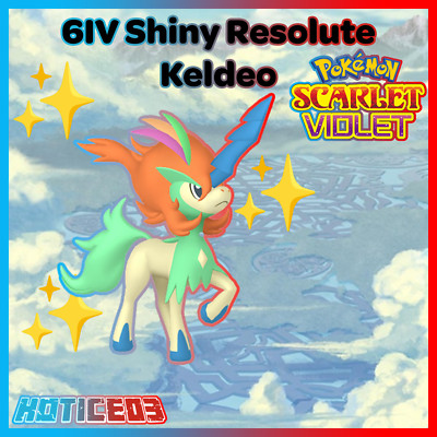  Shiny Keldeo Resolute 6IV  Pokemon Scarlet & Violet  Fast  Indigo Disk