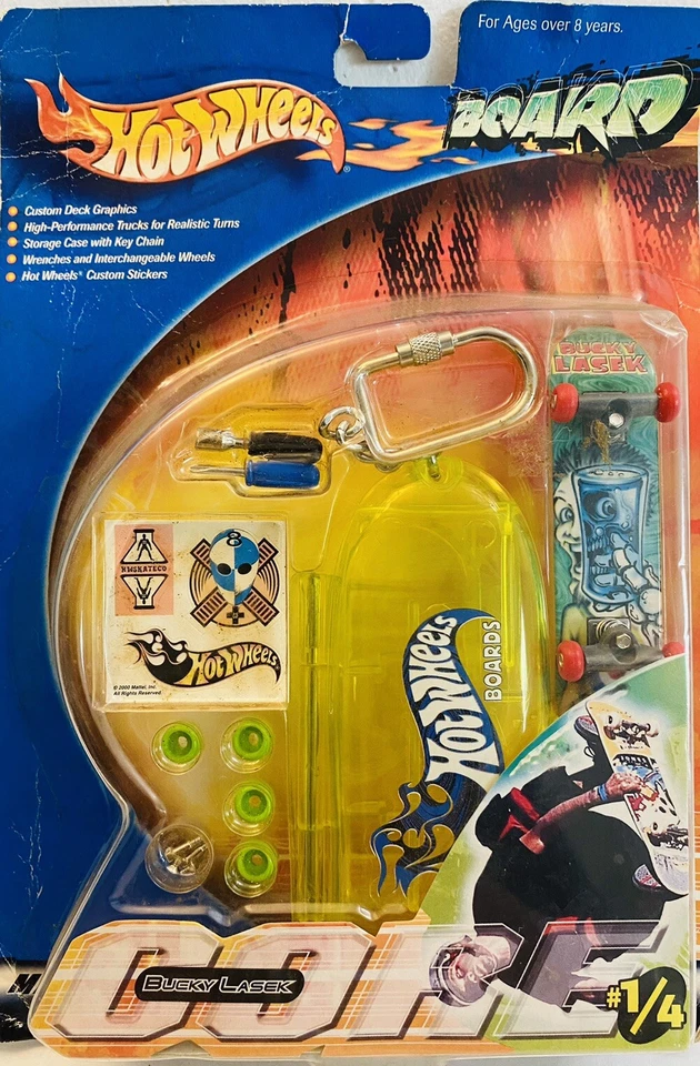 Juego de diapasón, camionetas y estuche vintage Hot Wheels Bucky Lasek Core 2001 Mattel Foto 2 de 4