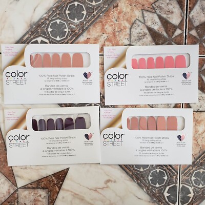 New! Four Packs Color Street Nail Polish Strips!