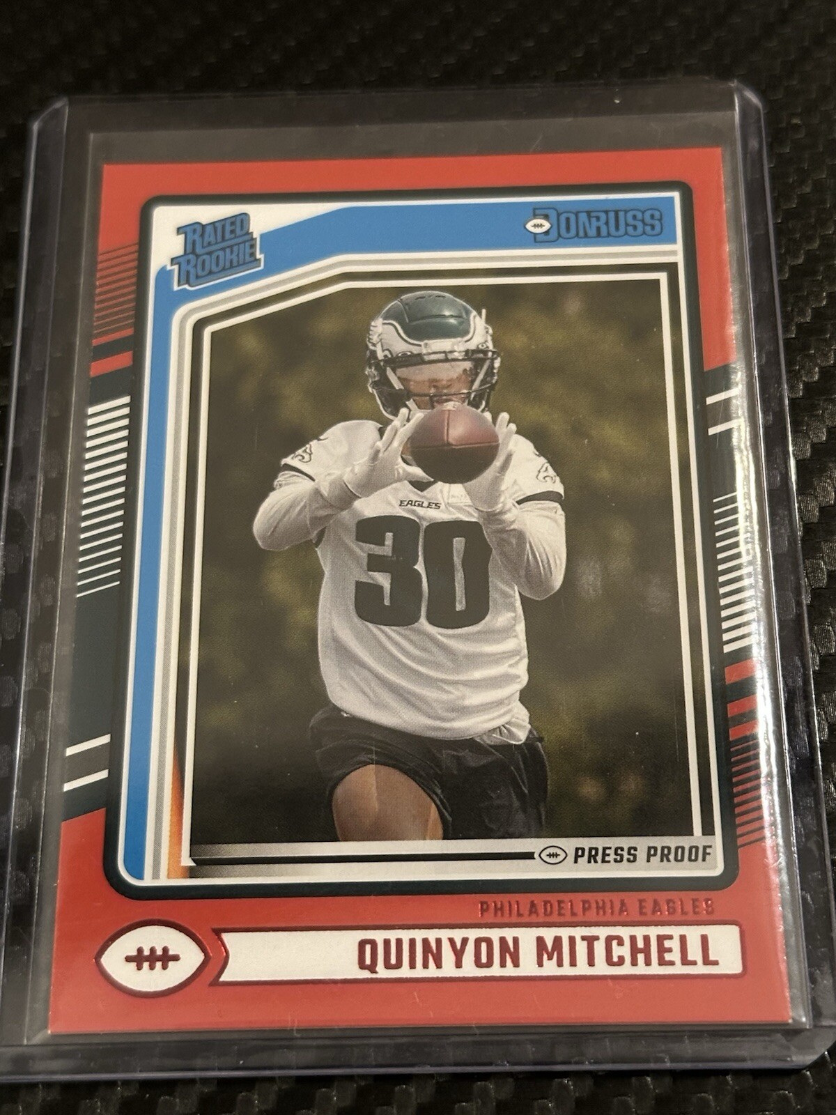 2024 Panini Donruss - Rated Rookie Red Press Proof #361 Quinyon Mitchell (RC)