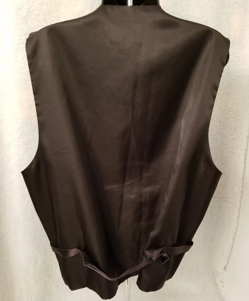 Cardi Collection Mens Vest Shirt Size L L Large Black Gray Striped - Image 3 of 3