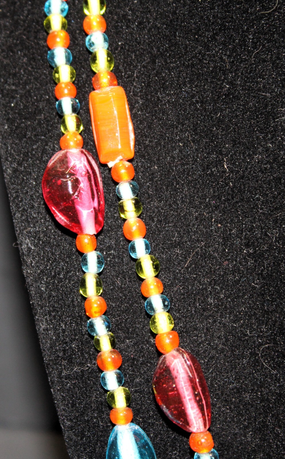 Handmade, Repurposed Multicolored Beaded Necklace… - image 3