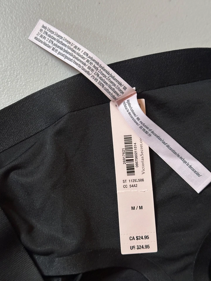 New Victoria's Secret Panties Medium Black Body High Rise Support Thong / String - Image 4 of 4