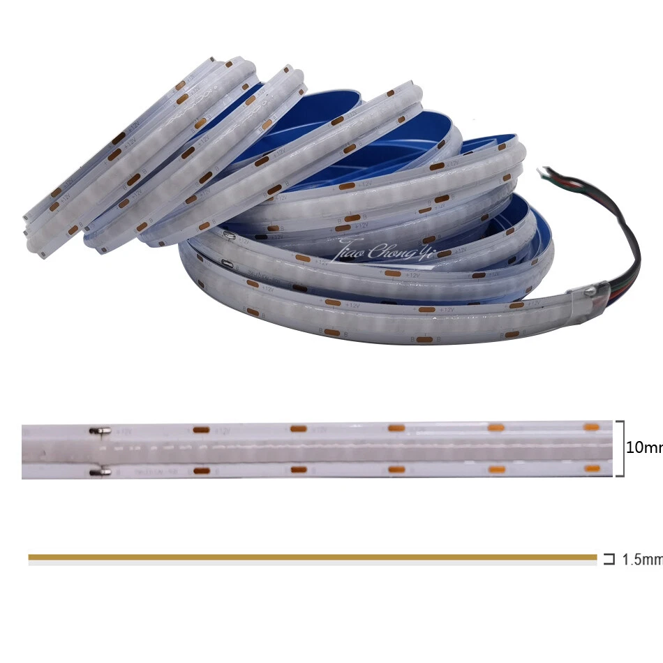 COB LED strip 756 LEDs/m DC12V RGB Flexible Led Strip High Density FOB Light - Image 4 of 4