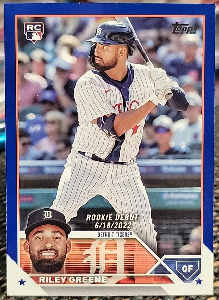 2023 Topps Update #US298 Riley Greene Royal Blue Rookie Debut RC Detroit Tigers