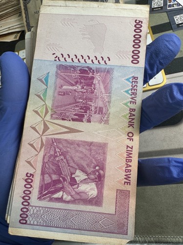 Authentic Zimbabwe 500 Hundred Million Dollars Banknote, CIRCULATED Currency - Picture 4 of 9