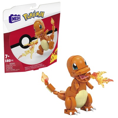 MEGA Pokémon Bauspielzeug Set, Build & Show Charmander mit 180 Teilen, 4 Zoll...