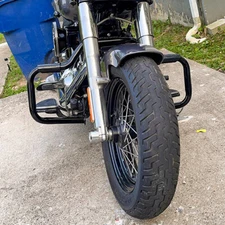 MOFUN Black Engine Guard Highway Crash Bar For Harley 2000-2017 Softail FL Model