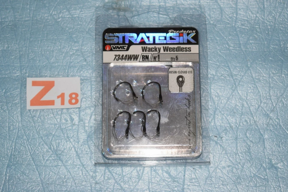 5 Hameçons SIMPLE VMC STRATEGIK PREDATOR WACKY WEEDLESS taille au choix - Photo 1/1