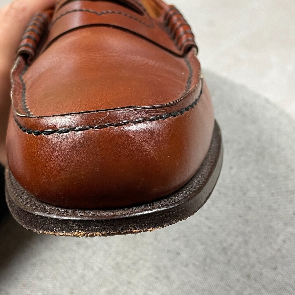 Joseph Cheaney Hadley Penny Loafer In Dark Leaf Leather Joseph Cheaney Hadley Penny Loafer In Dark Leaf Leather
