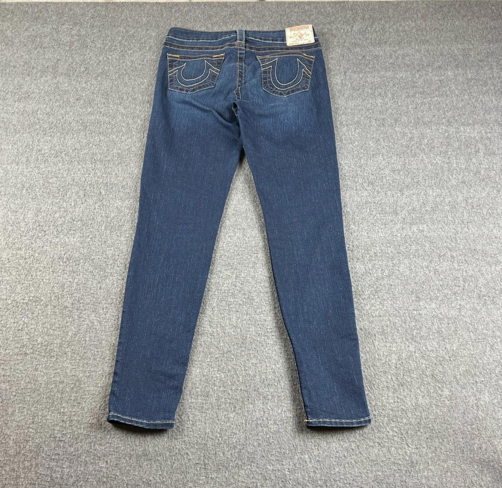 True Religion Stella Low Rise Women's Size 30 Dark Wash Skinny Jeans  thumbnail 3