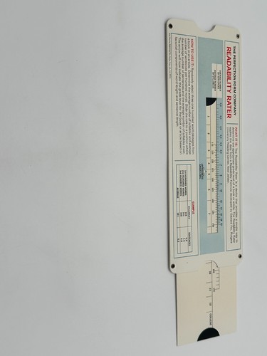 The Perfection Form Company Readability Rater 1974 Lot of 7 Logan Iowa - Bild 8 von 9