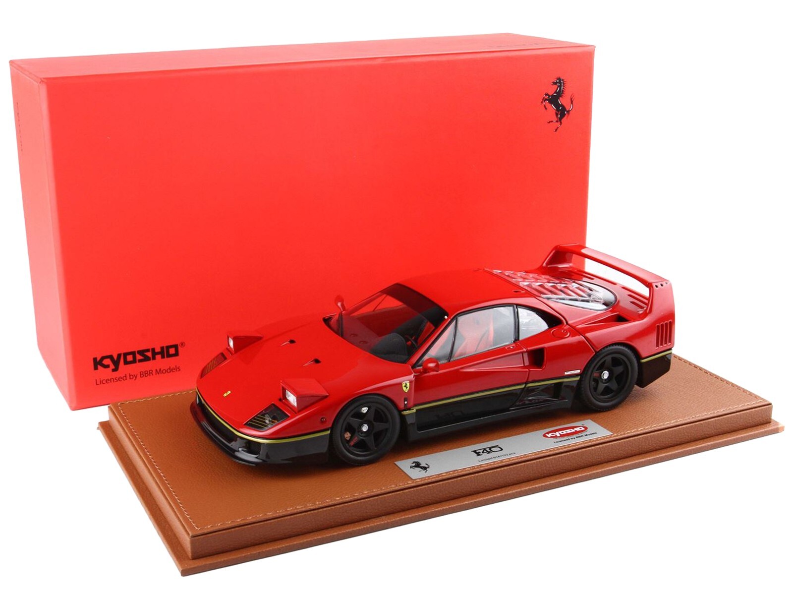 FERRARI F40 КРАСНО-ЧЕРНЫЙ С ВИТРИНОЙ 118 МОДЕЛЬ АВТОМОБИЛЯ ОТ BBRKYOSHO BBRKS010 71990₽