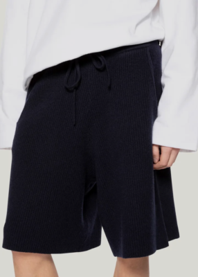 $690 Dries Van Noten Men's Blue Tacoma Merino Wool Knit Shorts