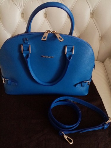 TRUSSARDI BORSA PELLE BLUETTE MODELLO FIBBIETTE NUOVA ORIGINALE CON  CARTELLINI | eBay