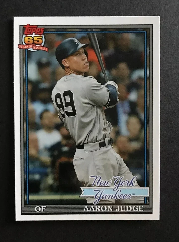 2020 TOPPS SERIES 1 TOPPS CHOICE 1991 INSERT BLUE AARON JUDGE YANKEES #TC-18 LOT - Image 3 of 4