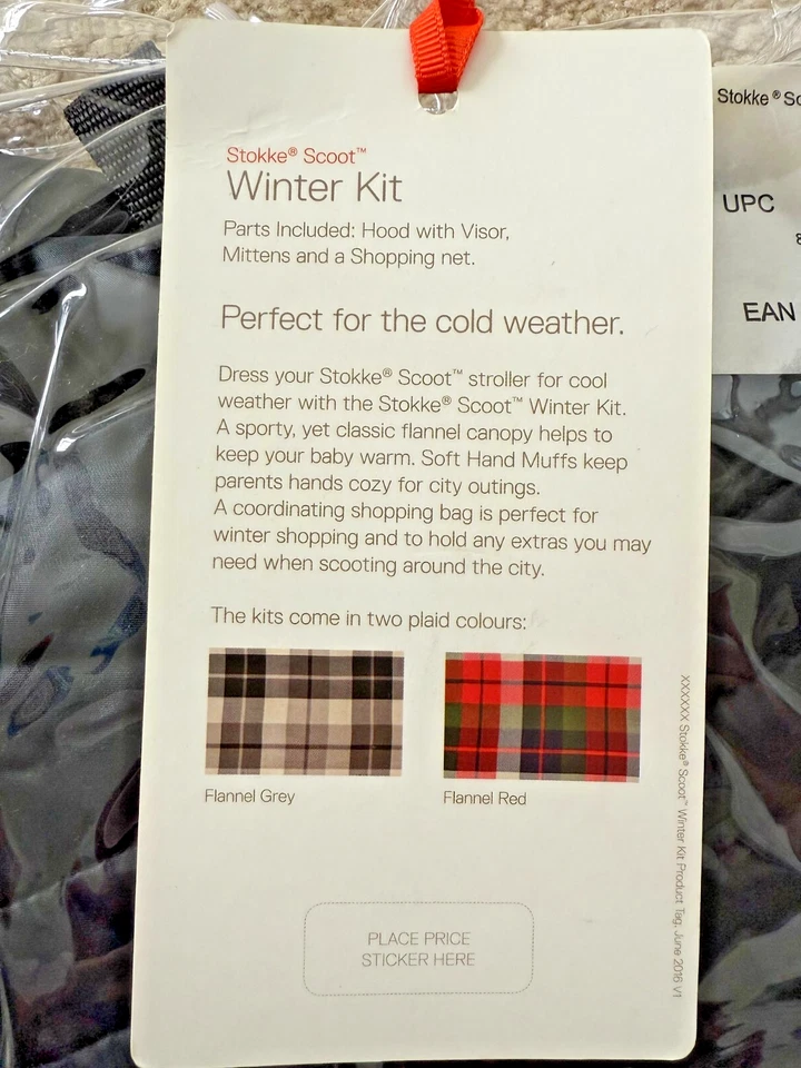 Nuevo kit de invierno para cochecito Stokke Scoot - gris franela Foto 2 de 4