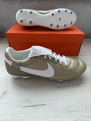 Nike Tiempo Premier FG Gold Leather Football Soccer Cleats US11