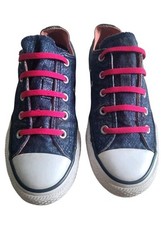 Converse All Star Denim Pink Lace's Sneaker's Sz 1