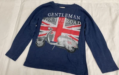 Zara Boys Langarmshirt 'Gentleman on the Road' Gr. 128 - Bild 1 von 4