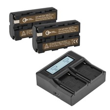 Green Extreme 2x NP-F550 7.2V 18.72Wh Li-Ion Batteries, Bundle with Green Extrem