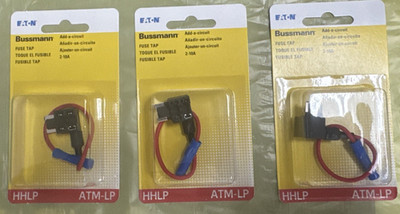 LOT OF 3 Bussmann BP/HHLP-RP Add-A-Circuit Fuse Tap, 10 Amp Max