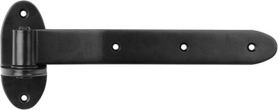 4 Pack 12'' Black Strap Gate Hinges Heavy Duty T Shape Cranked Band Lift Off Door
