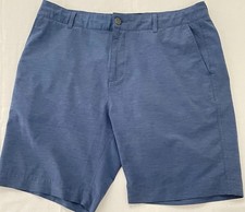 Faherty All Day Shorts Men 34 Fits 35 Blue Performance Stretch Casual Golf 9