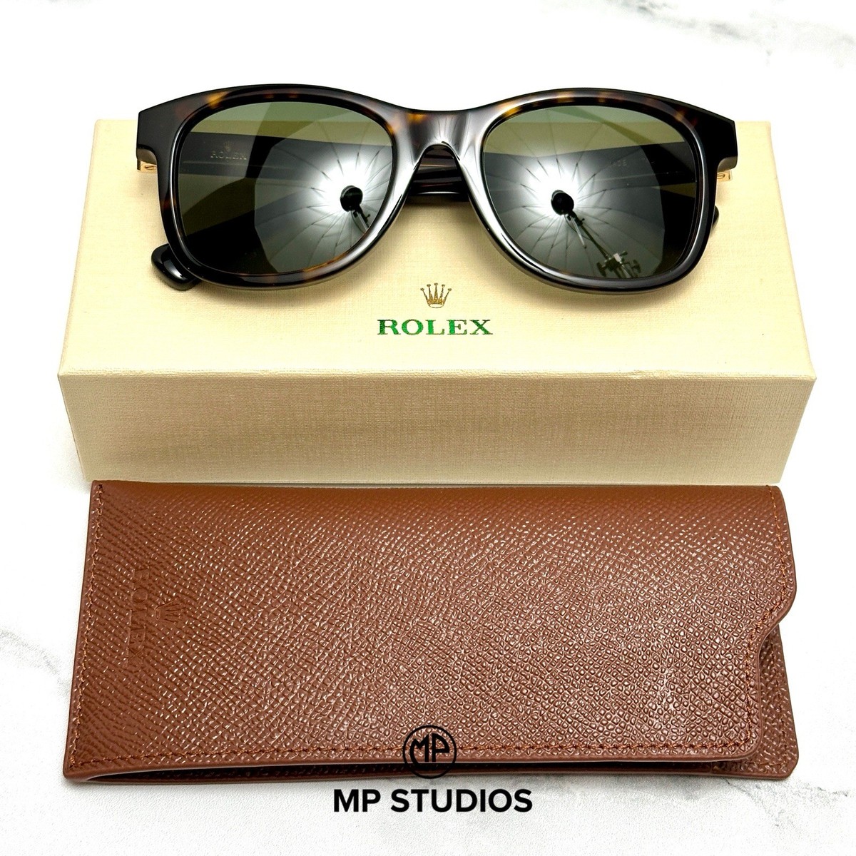 Rolex Heritage Collection Sunglasses Set Case Cloth Glasses