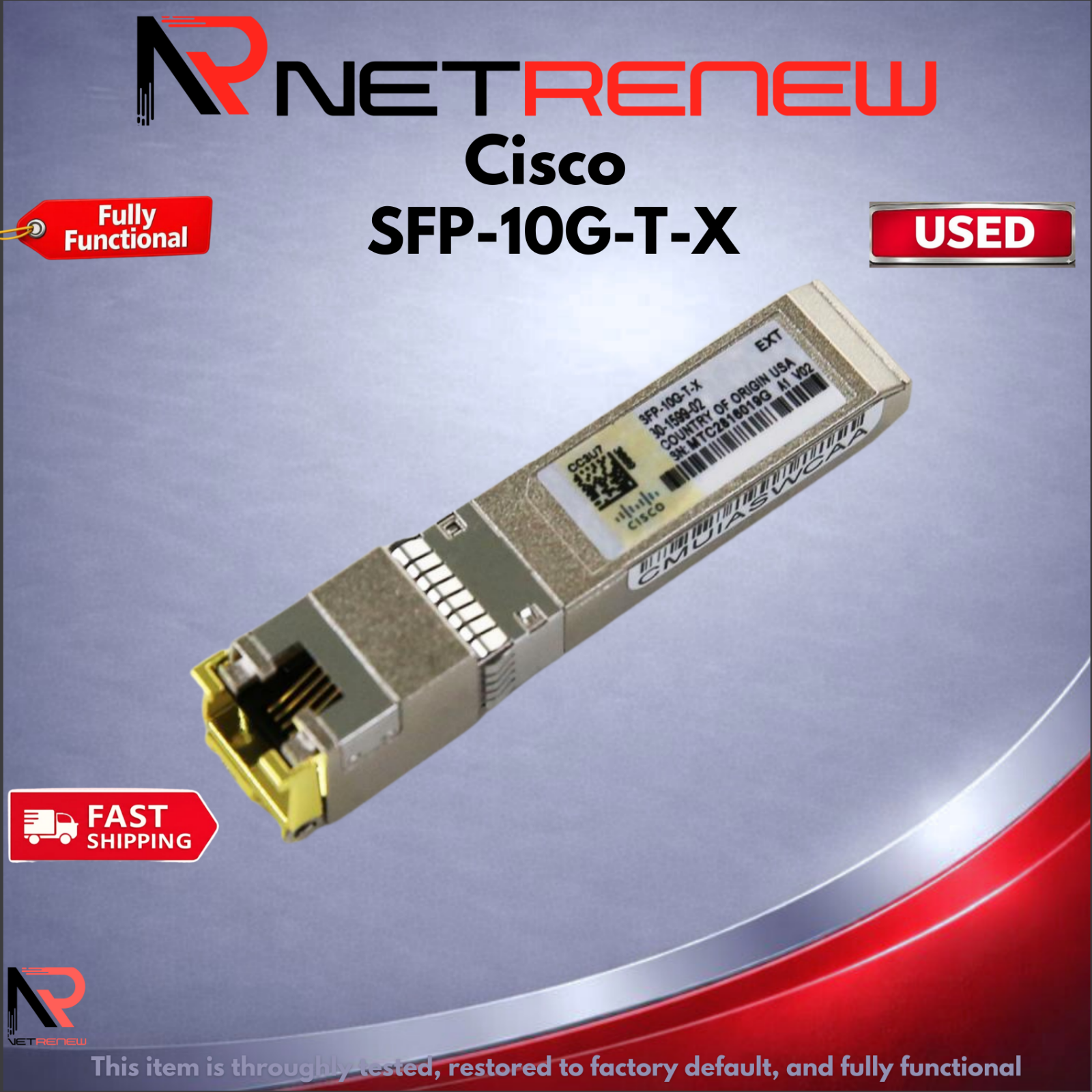 Cisco SFP-10G-T-X 10GBASE-T RJ45 Copper SFP+ Transceiver Module | eBay