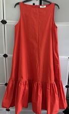 Christopher John Rogers X Target Red Orange Sleeveless Ruffle Hem Dress M