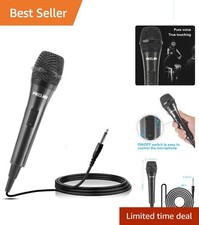 Dynamic Karaoke Microphone with 10ft Cable  ON/OFF Switch - Perfect for Singing