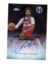 Topps Chrome Jordan Poole Autograph #CHR-JP Washington Wizards Auto Chrome