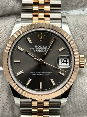 Rolex Datejust 31mm Slate Index Dial Two Tone Jubilee Bracelet 278271 B&P 2021