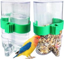 Automatic Bird Water Dispenser Parrot Water Feeder Bird Seed Food Container