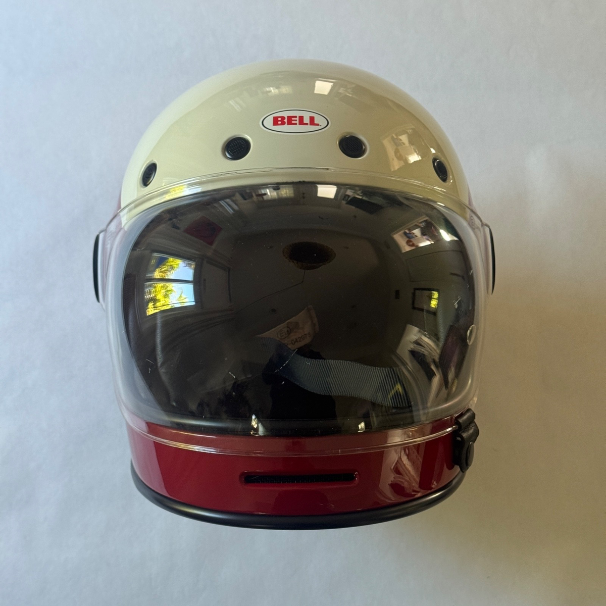 BELL BULLITT Classic Vintage Motorcycle Helmet L black red white