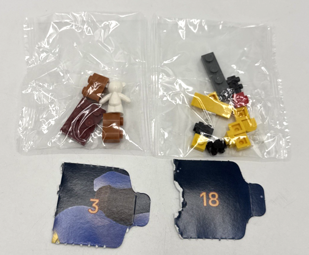 Lego Table Red 2 Lego CIty 2025 Advent Calendar Individual Toys Teddy Bear Truck 3 ...