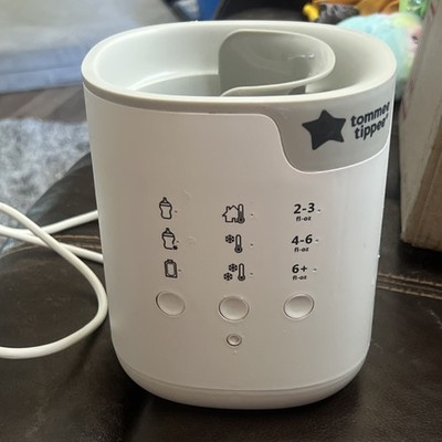 Tommee Tippee Electric Baby Bottle Warmer White Adjustable Settings Fast Heating