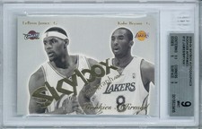 2003 Autographics Kobe Bryant / LeBron James #12 Rookies Affirmed BGS 9 🔥