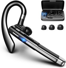 Trucker Wireless Mic Blue Parrot Bluetooth Noise Cancelling Headset Earpiece New