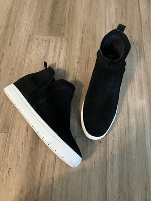 Steve Madden women platform black suede ankle boots size 9