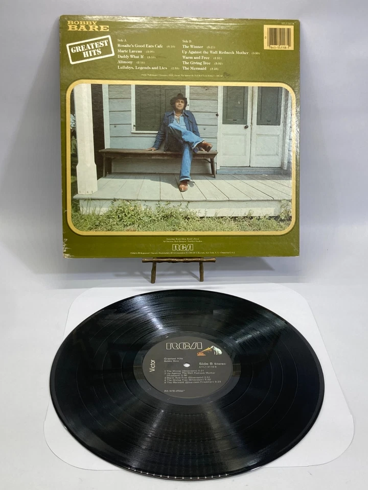 Bobby Bare Greatest Hits Vintage Vinyl LP 1975 RCA Record AYL1-4118 - Image 4 of 4