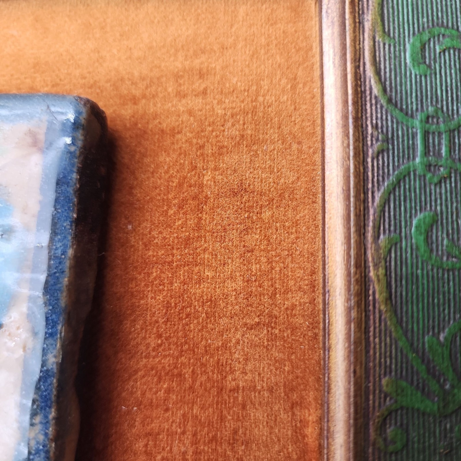 Hand-Painted VTG Persian Style Tile Wall Art Ornate Wooden Frame Floral MCM