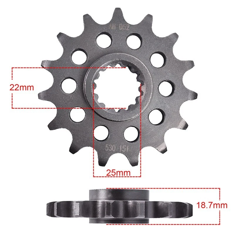 Piñón delantero para motocicleta BLDR 530-15T para Ducati 1200 Multistrada 2010-2017 Foto 2 de 4