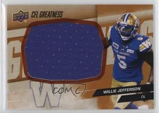 2024 Upper Deck CFL CFL Greatness Jersey Willie Jefferson #88 1lm9